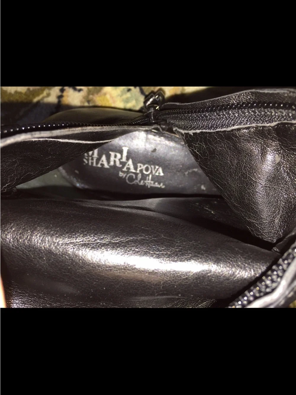 Cole Haan nike air 35 us 5 Black Over-the-Knee Leather Boots flat Studded new